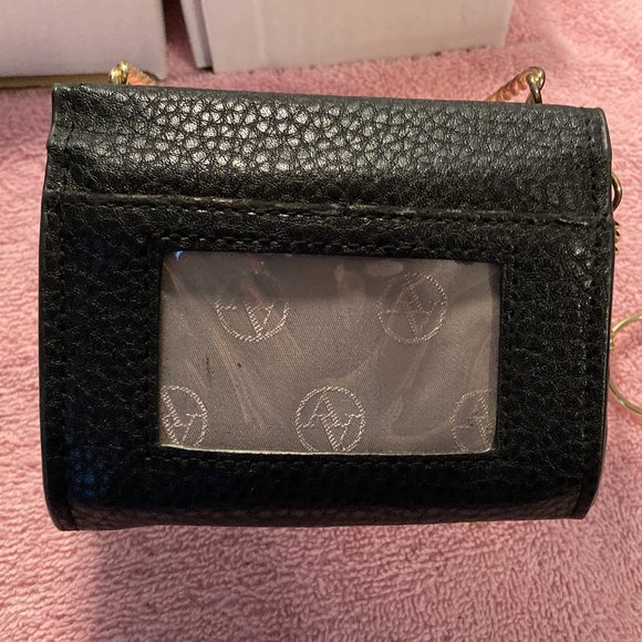 ADRIENNE VITTADINI Studio WALLET/COIN PURSE-Black with Snap & Keychain-GUC - Picture 2 of 8